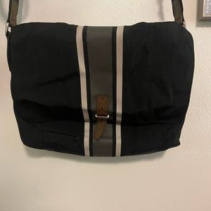 Fossil black messenger laptop bag/satchel